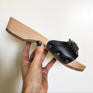 Original Dr. Scholl’s black leather sandal